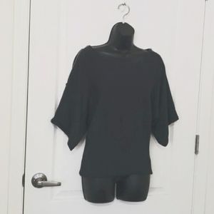 Sweater heather grey knit raglan sleeve